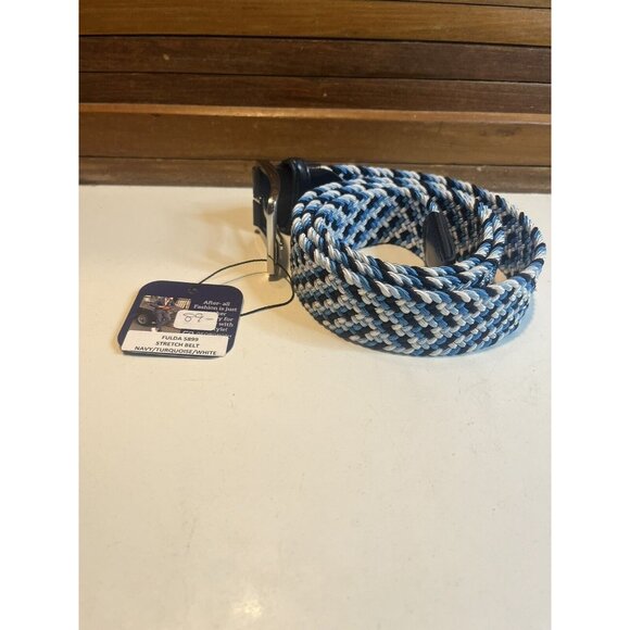 Georg Roth Fulda 5899 Navy/Turquoise/White Knit Belt Size 38